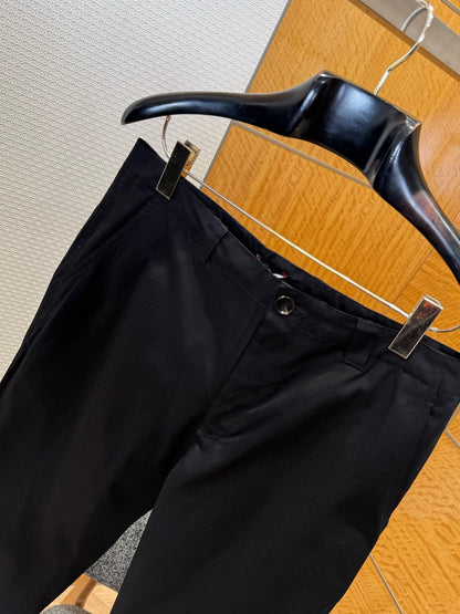 Gucci Cotton Twill Pants with Web Detail "Black"