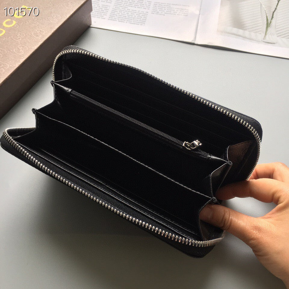 Gucci Guccissima Leather Zip Around Wallet