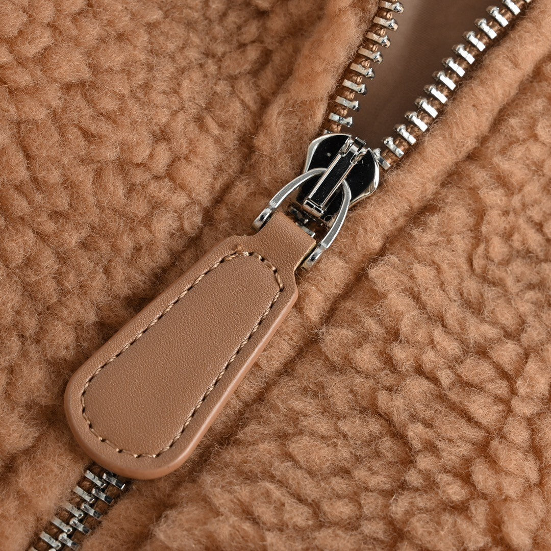 Burberry Rabbit Fleece Jacket "Brown"