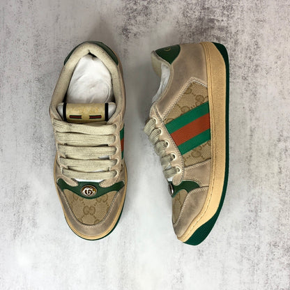 Gucci Screener "Distressed Beige-Green"