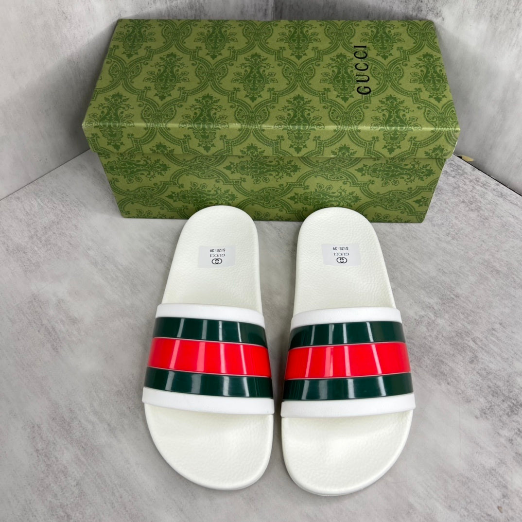 Gucci Slides "White-Green-Red"