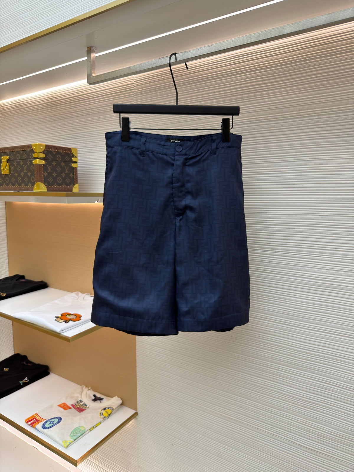 Fendi FF Silk Shorts "Blue"