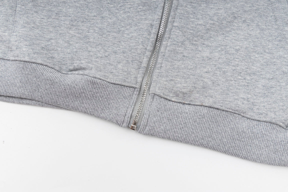 Chrome Hearts Zip-Up Hoodie "Grey-Black"