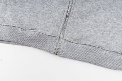 Chrome Hearts Zip-Up Hoodie "Grey-Black"