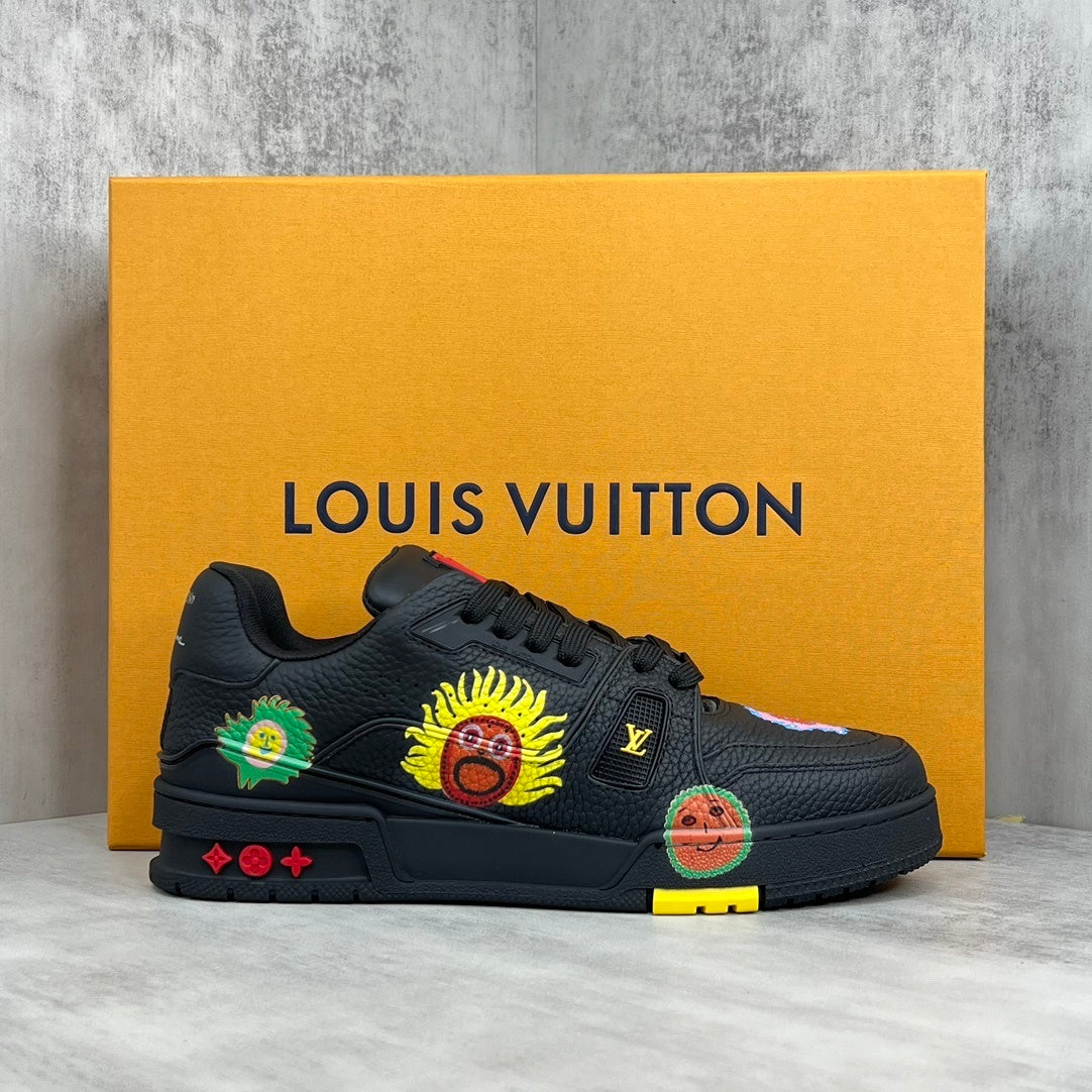Louis Vuitton x Yayoi Kusama Trainers "Black Faces"