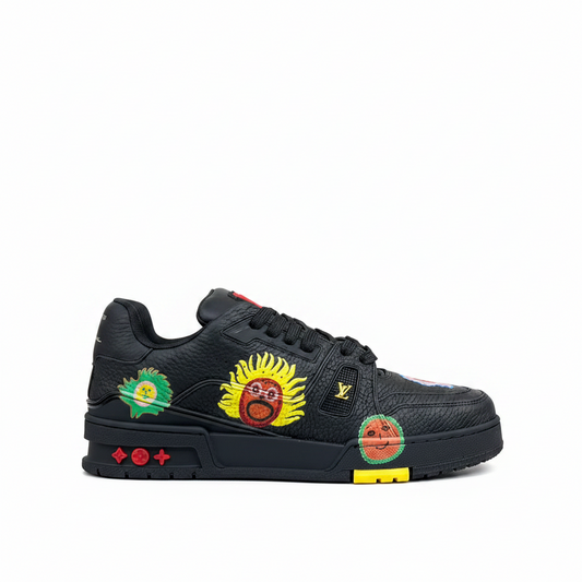 Louis Vuitton x Yayoi Kusama LV Trainers "Black Faces"