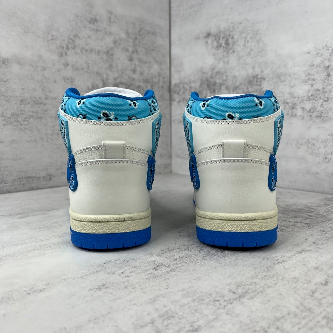 Amiri Skel Top High "White-Blue Bandana"