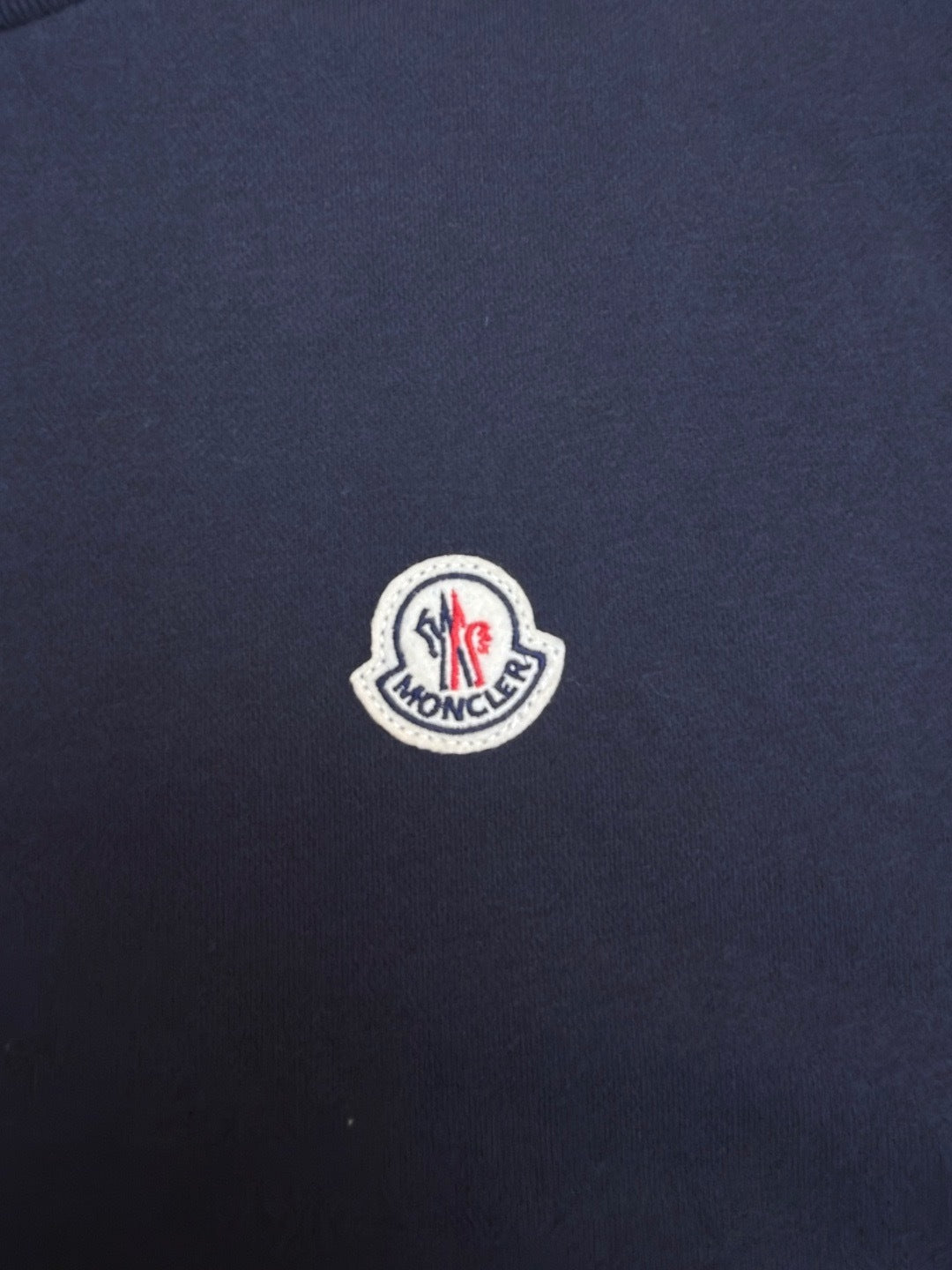 Moncler Logo Patch Cotton Sweatshirt "Navy Blue"