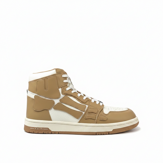 Amiri Skel Top High "White-Brown"