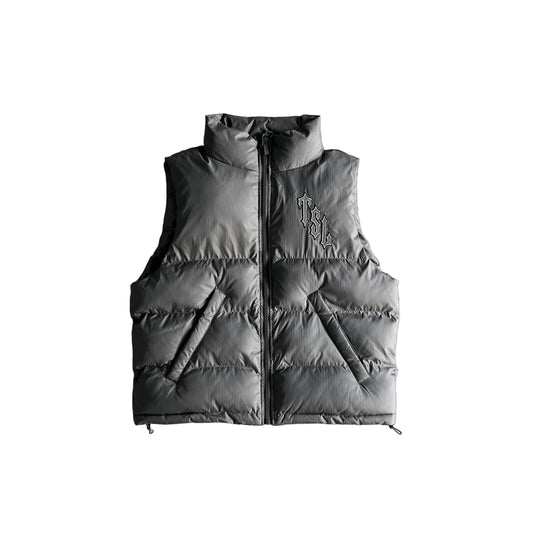 Trapstar Shooters Down Vest "Grey-Reflective Logo"