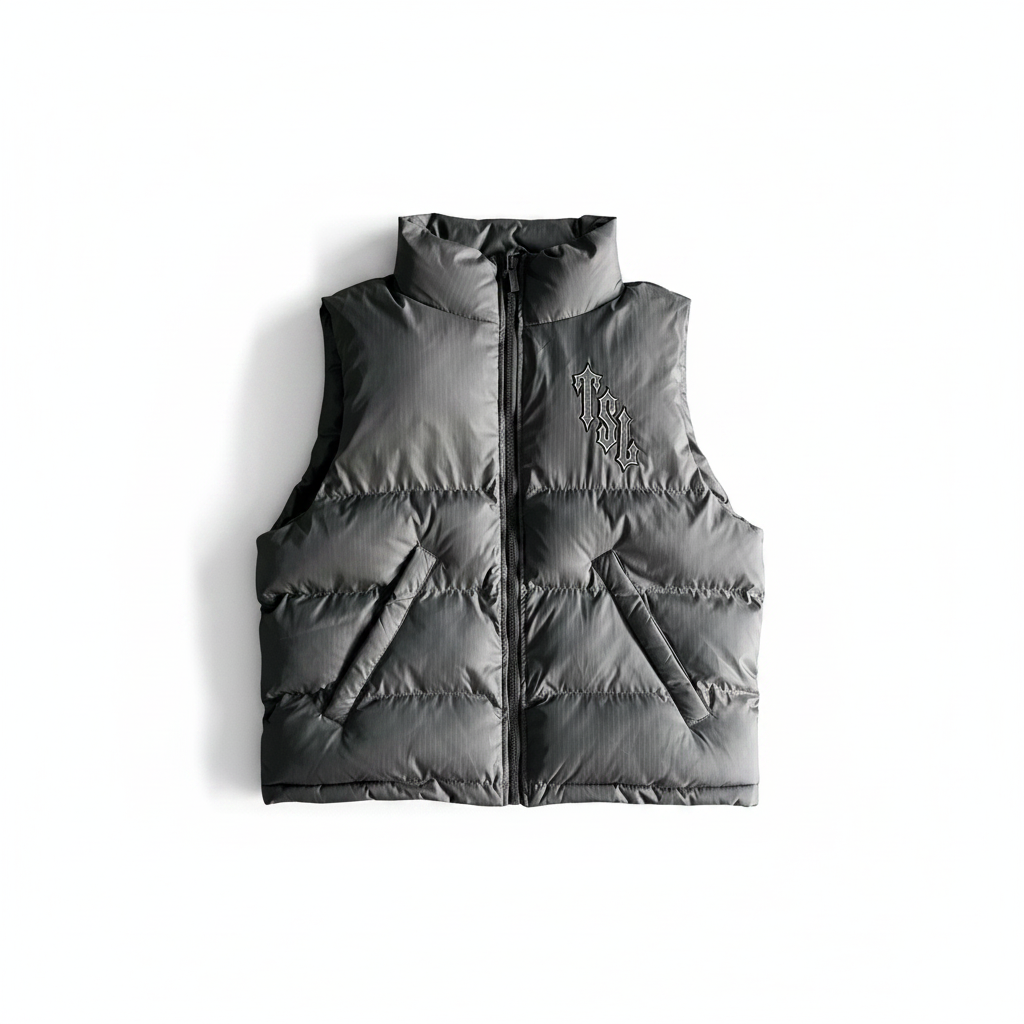 Trapstar Shooters Down Vest "Grey-Reflective Logo"