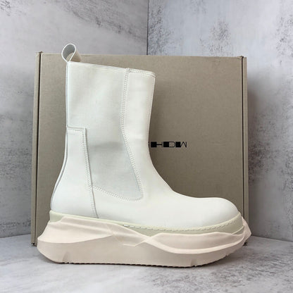 Rick Owens Abstract Beetle Boots "White"