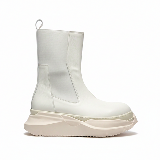 Rick Owens Abstract Beetle Boots "White"