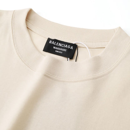 Balenciaga T-Shirt "Beige-Blue"