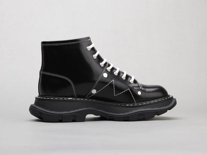 Alexander McQueen Ankle Boots "Black-White"