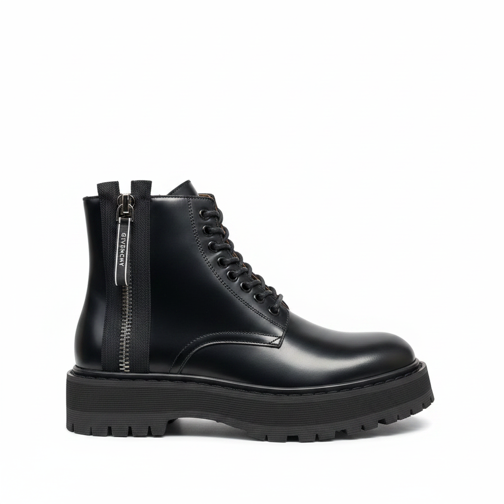 Givenchy Leather Boots Zip-Up