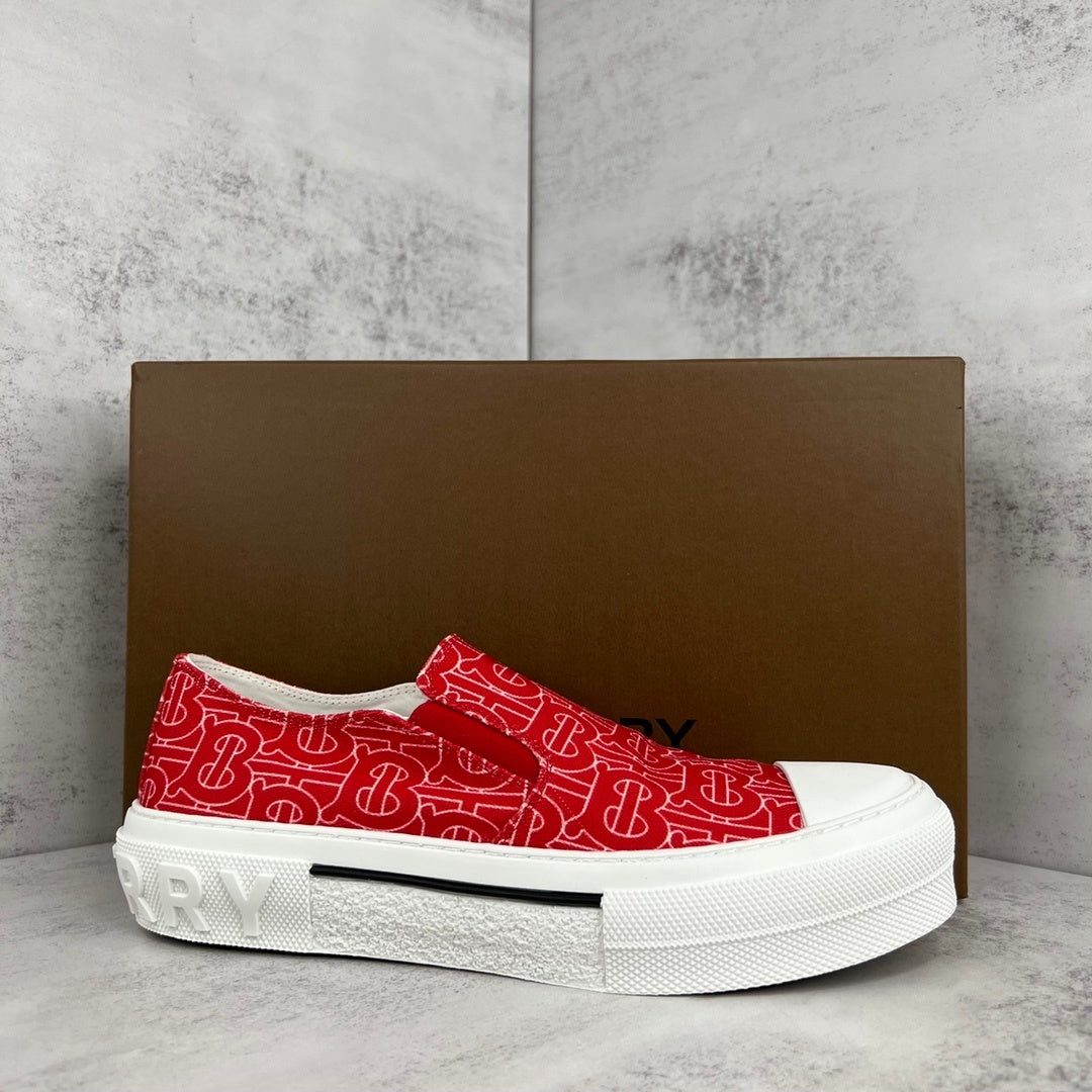 Burberry Slip-On "Red-White Monogram"