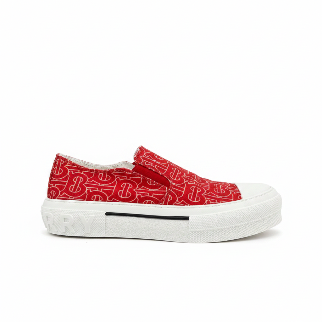 Burberry Slip-On "Red-White Monogram"