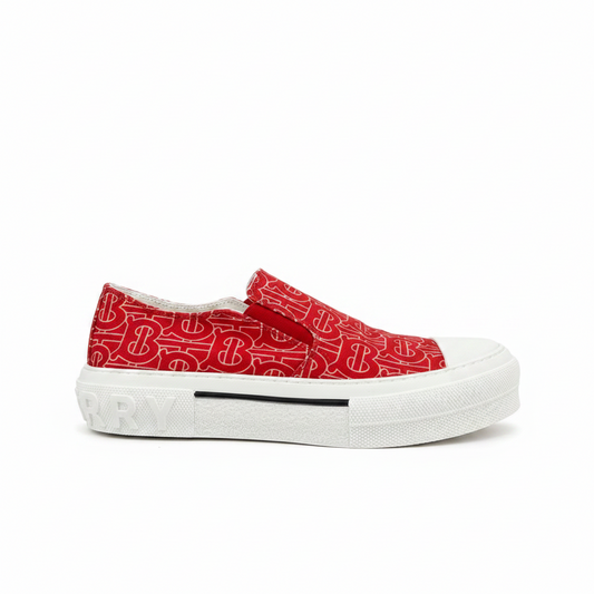 Burberry Slip-On "Red-White Monogram"