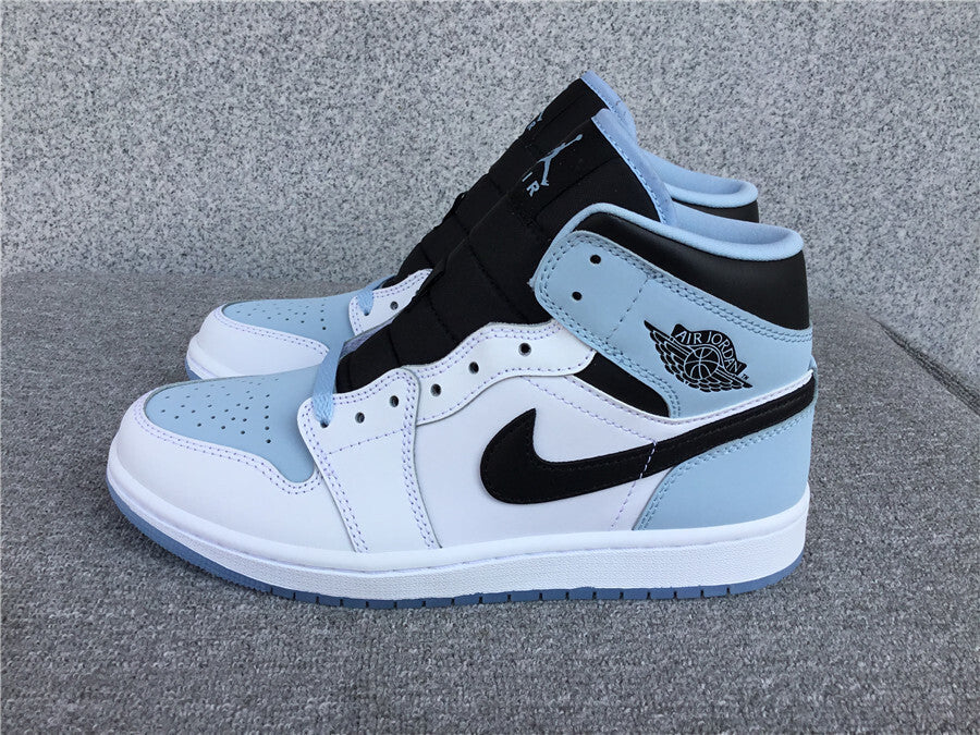 Air Jordan 1 Mid SE "White-Ice Blue-Black"