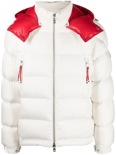 Moncler Poirier Down Jacket "White-Red"