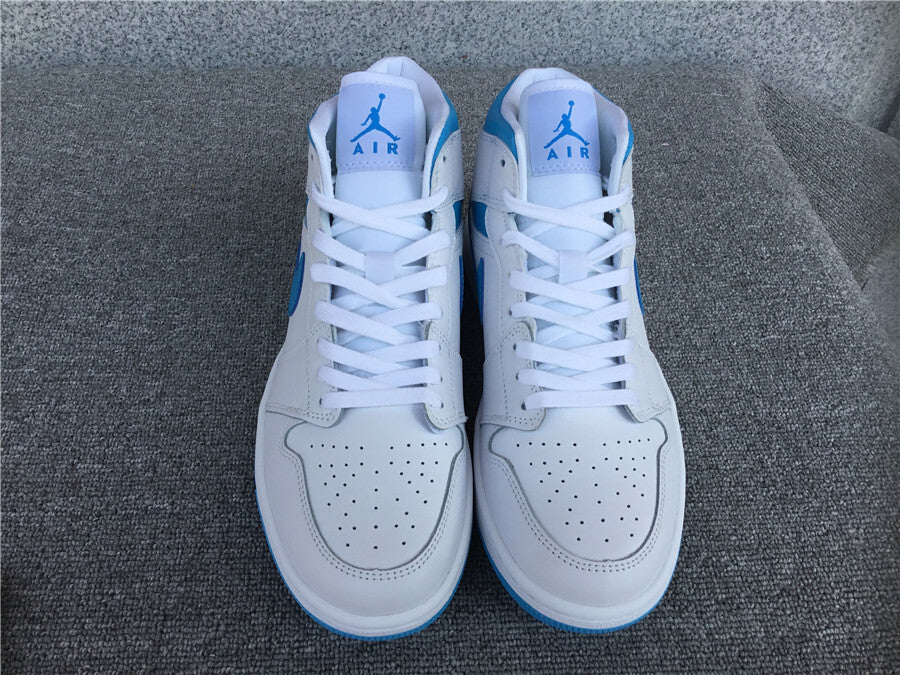 Air Jordan 1 Mid "UNC-White"