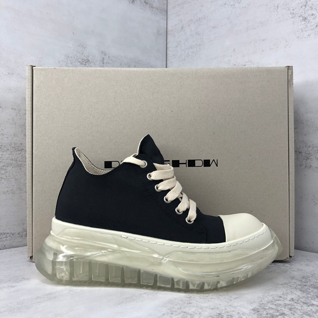 Rick Owens Abstract DRKSHDW Low "Black-Beige Clear Sole"