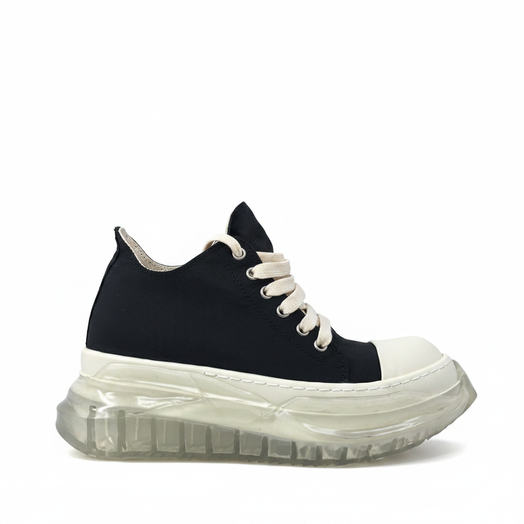 Rick Owens Abstract DRKSHDW Low "Black-Beige Clear Sole"