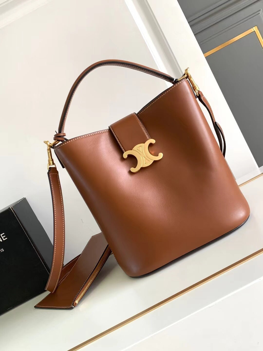 Celine Medium Bucket Louise in Smooth Calfskin