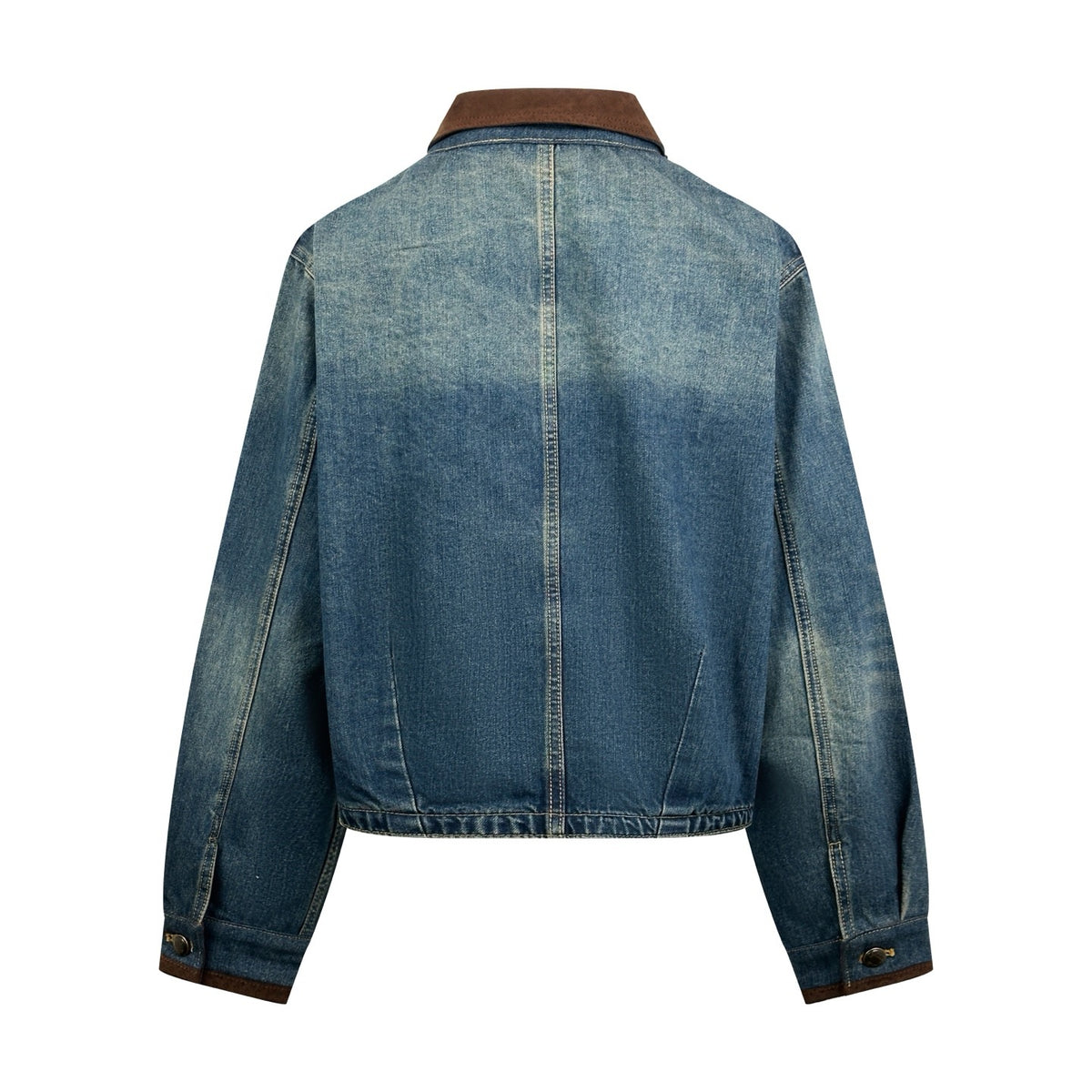 Louis Vuitton Denim Jacket With Leather Signature Details