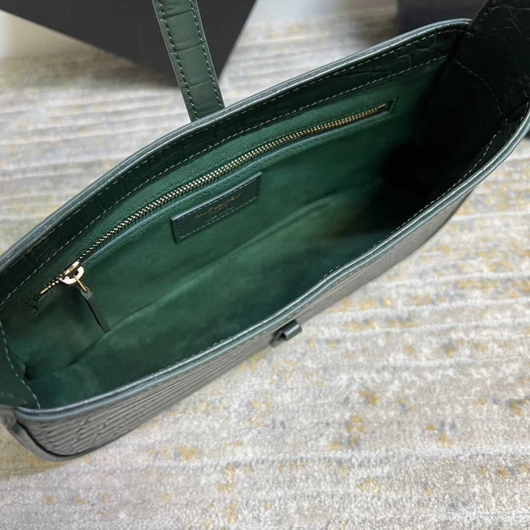 Saint Laurent Le 5 a 7 in Crocodile-Embossed Leather
