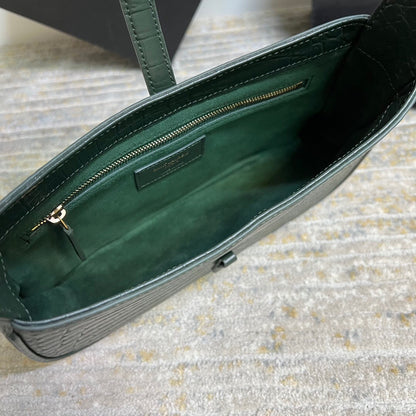 Saint Laurent Le 5 a 7 in Crocodile-Embossed Leather