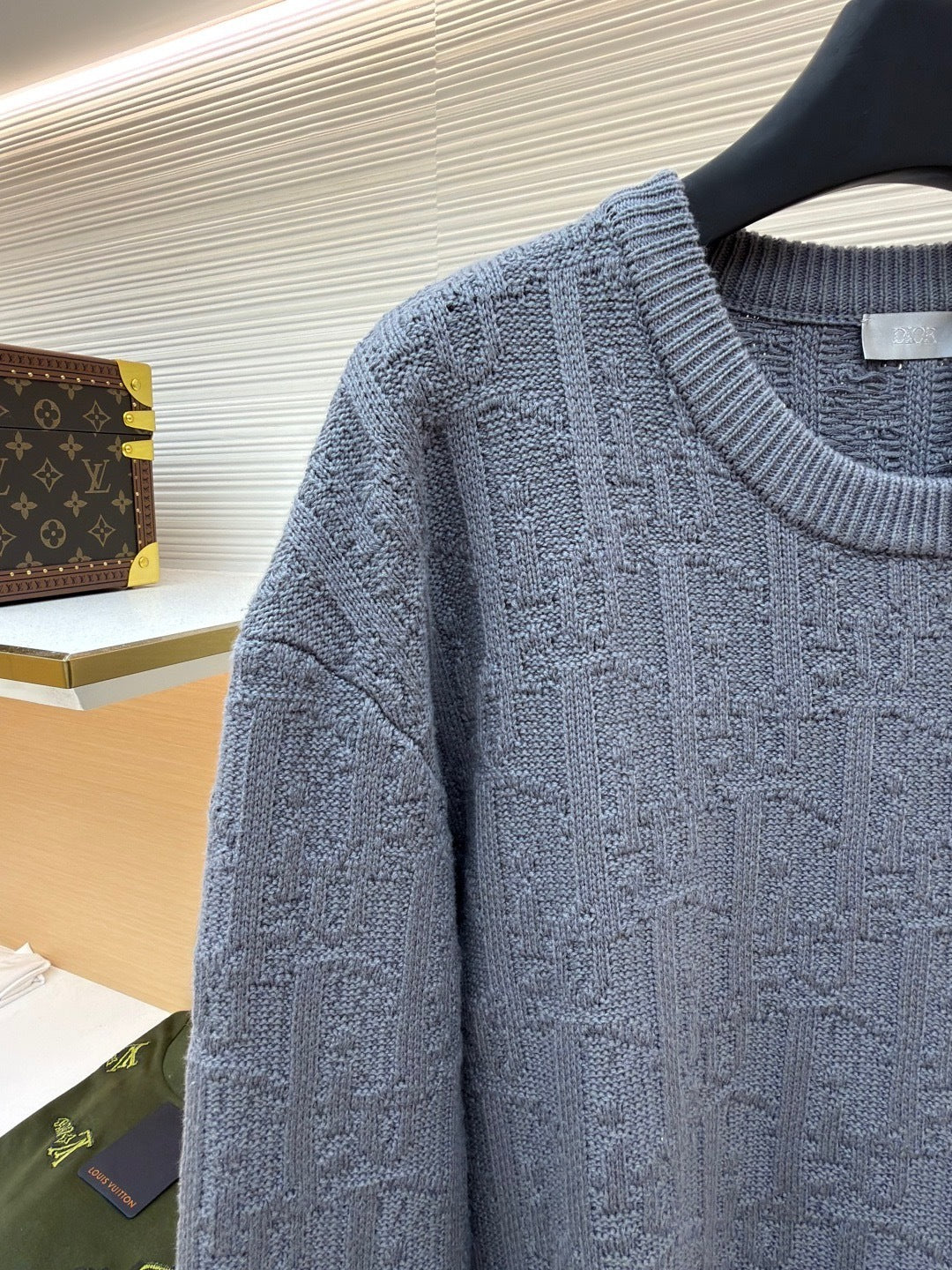 Dior Oblique Sweater "Gray Cotton Blend Jersey"