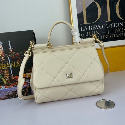 Dolce & Gabbana Sicily Quilted Leather Handbag