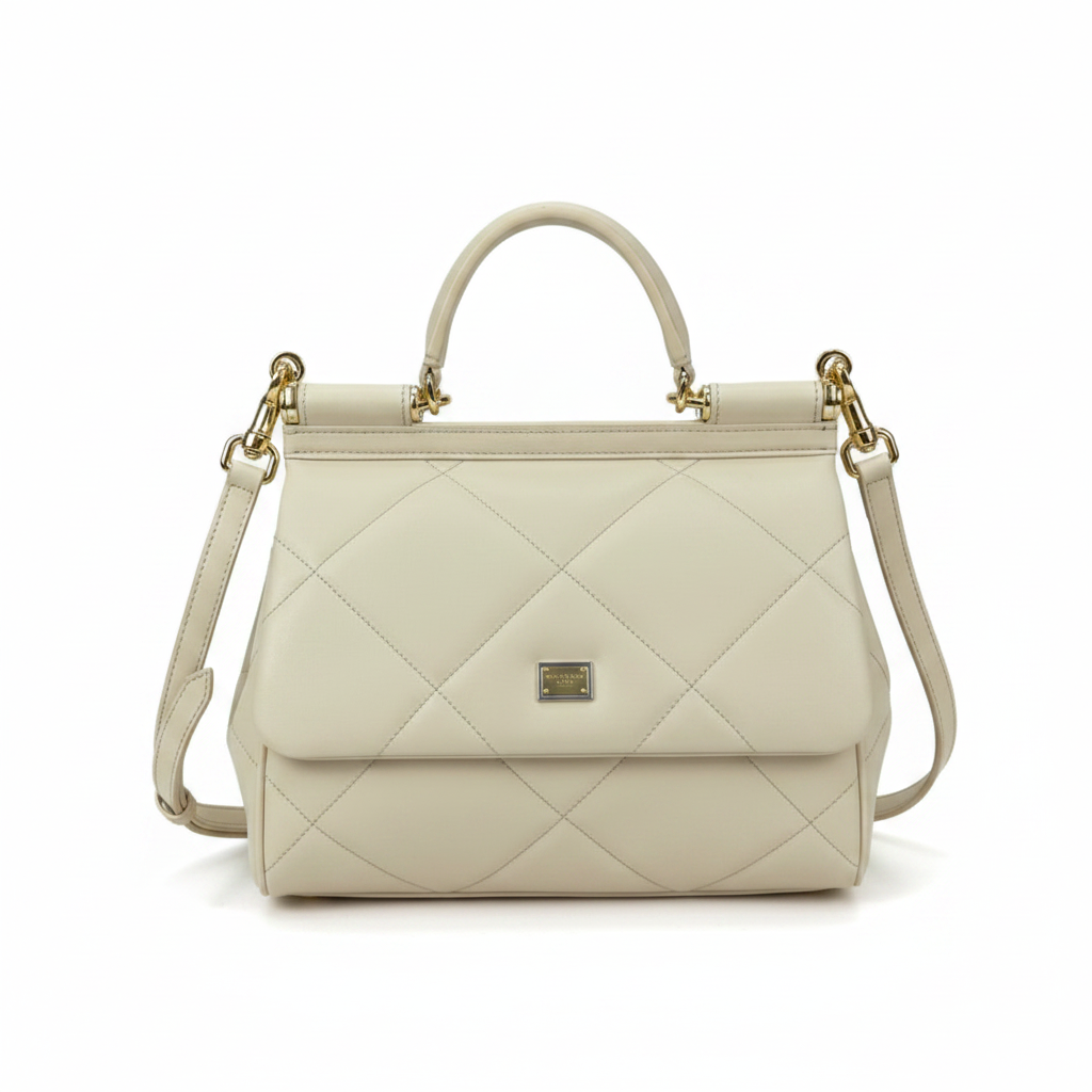 Dolce & Gabbana Sicily Quilted Leather Handbag