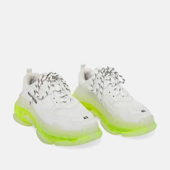 Balenciaga Triple S "Clear Sole White Fluo Yellow"