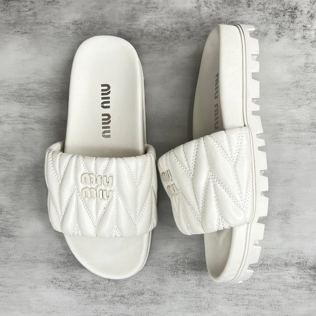 Miu Miu Slides "White"