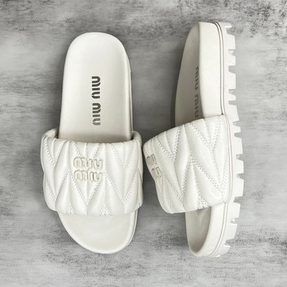 Miu Miu Slides "White"