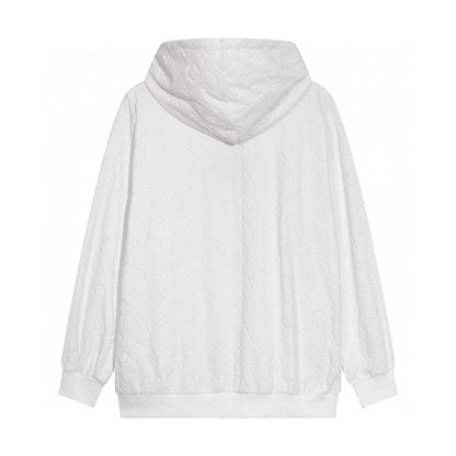 Louis Vuitton Velour Jacquard Hoodie "White"