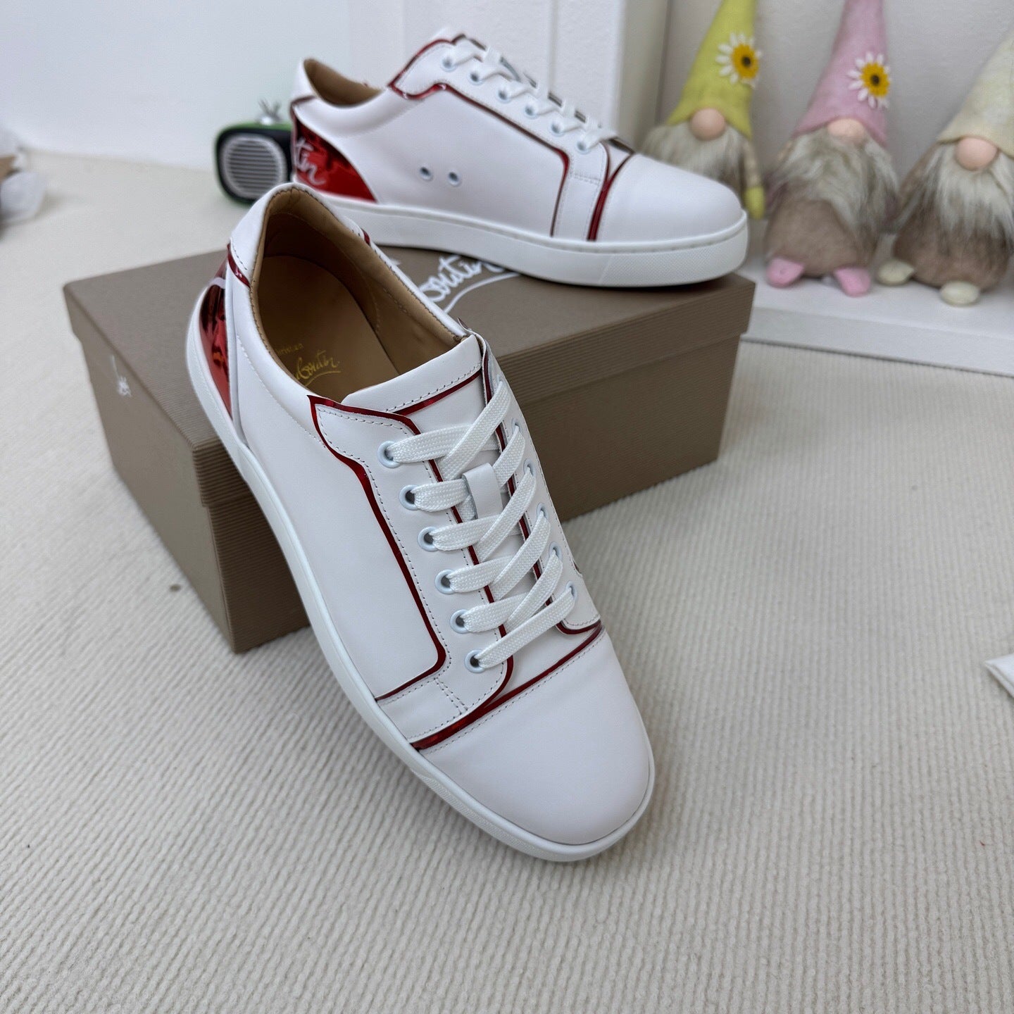 Christian Louboutin Fun Louise Junior "White-Red"