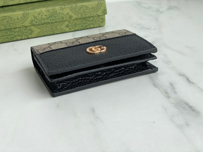 Gucci Bi-colour GG Marmont Card Case Wallet