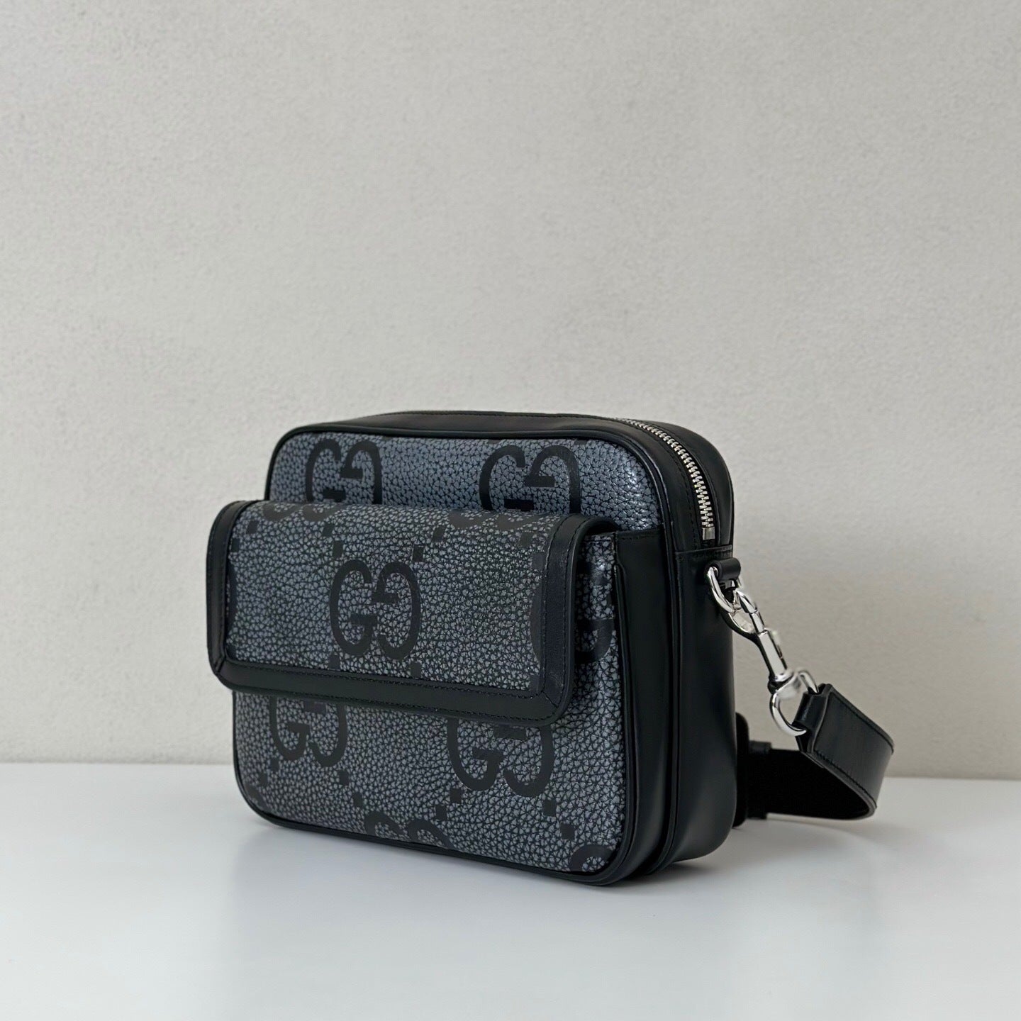 Gucci GG Jumbo Leather Crossbody Bag