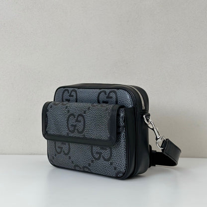 Gucci GG Jumbo Leather Crossbody Bag