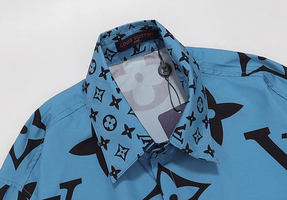 Louis Vuitton Giant Monogram Shirt "Blue-Black"
