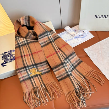 Burberry Cashmere Scarf "Beige-Black"