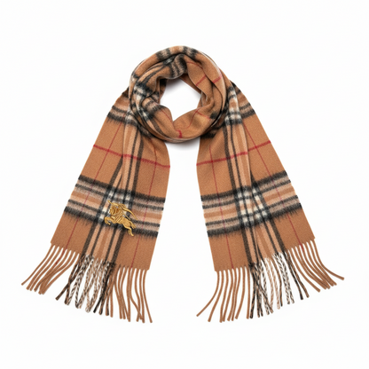 Burberry Cashmere Scarf "Beige-Black"