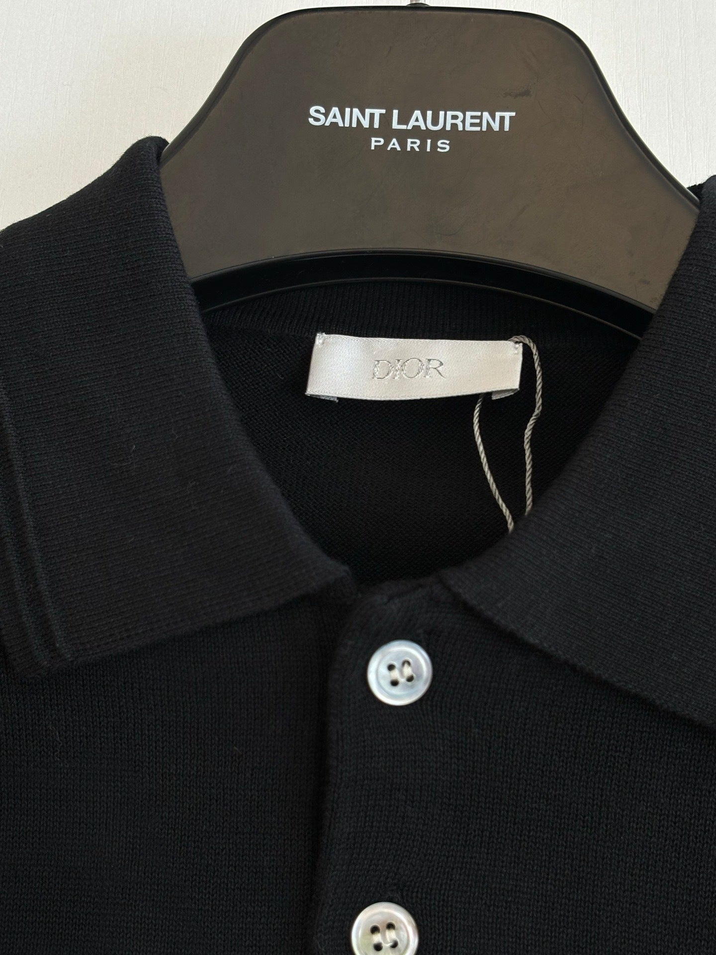 Dior Icons Polo Shirt "Black Cotton and Silk Jersey"