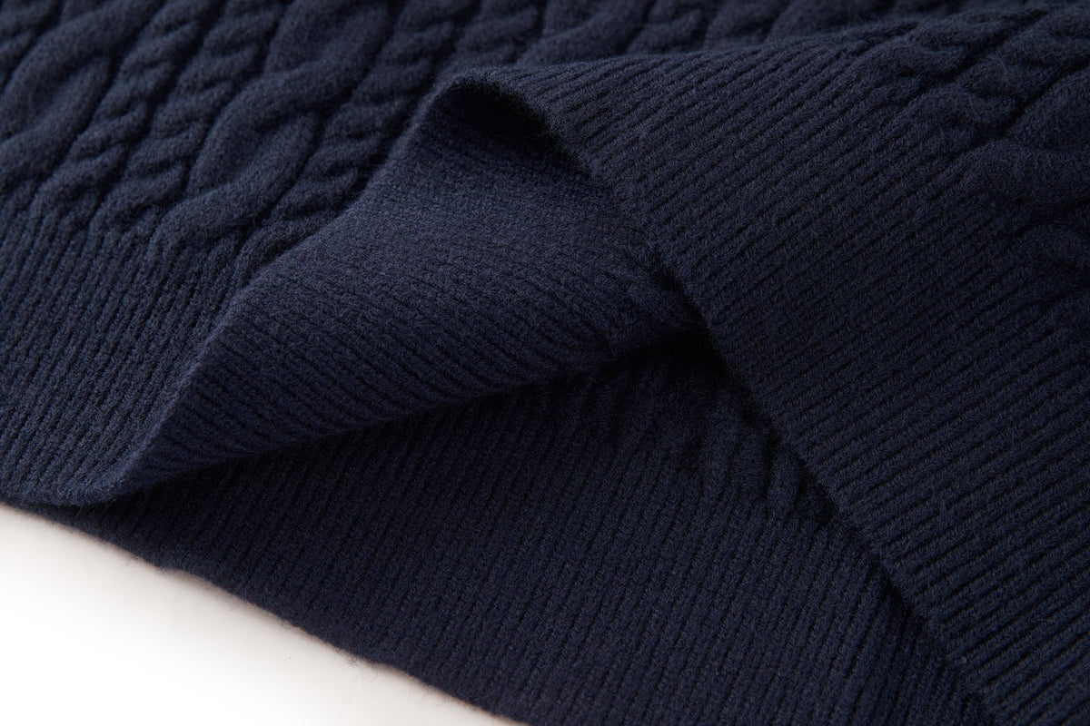Dior Cable-Knit Sweater "Blue Cashmere Knit"