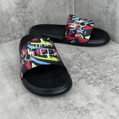Alexander McQueen Slides "Black-Multicolour"