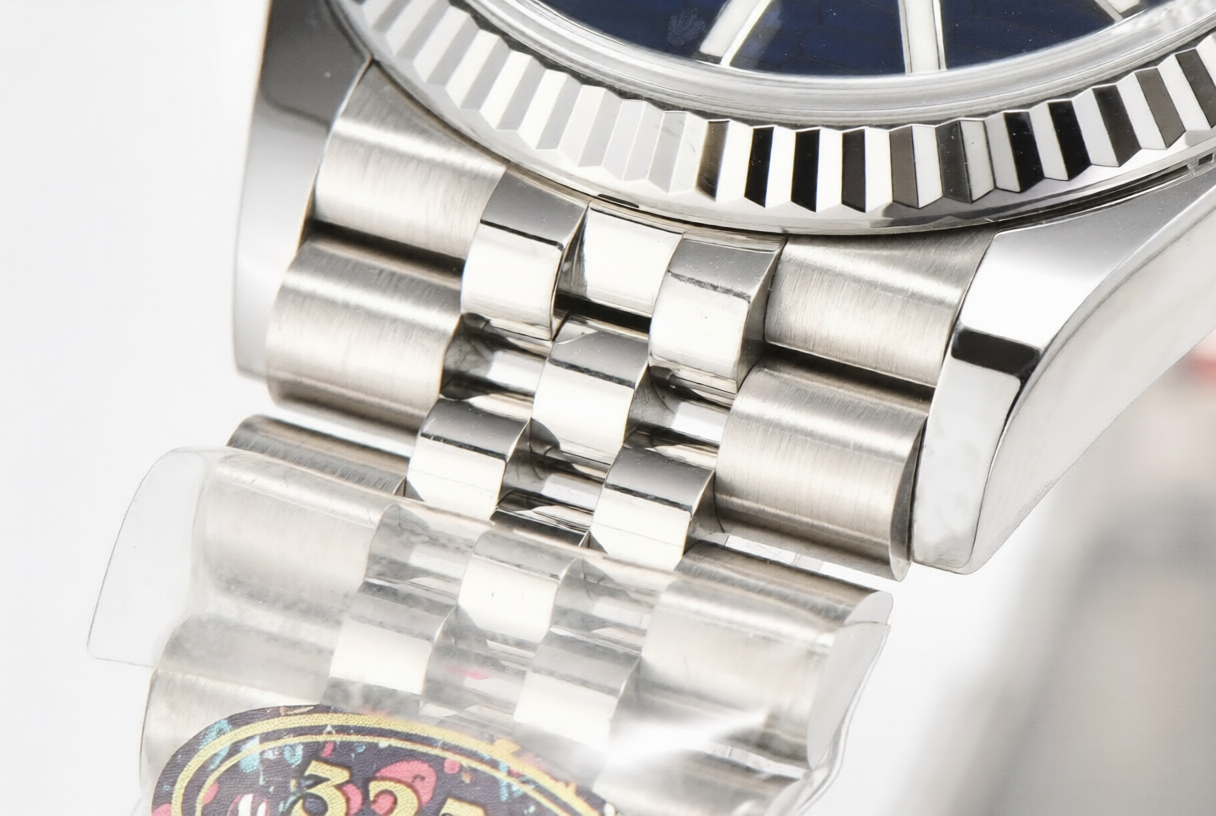 Rolex Date Just 36mm Jubilee Bracelet Blue Fluted Dial